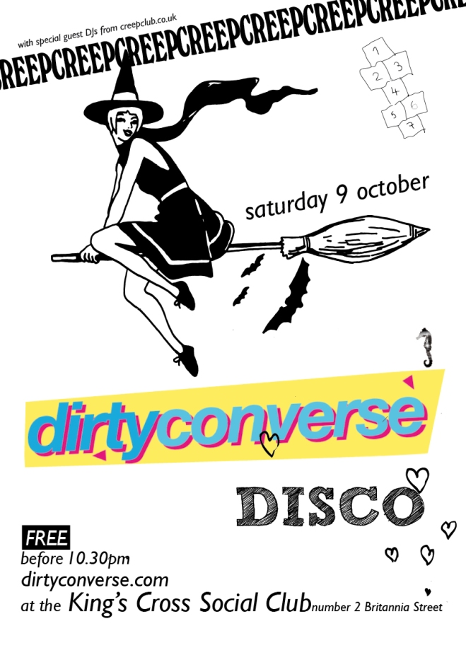 dirtyconverse disco on saturday 9 october at king's cross social club