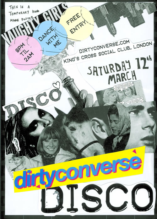 dirtyconverse disco poster for march 2011 king's cross social club london